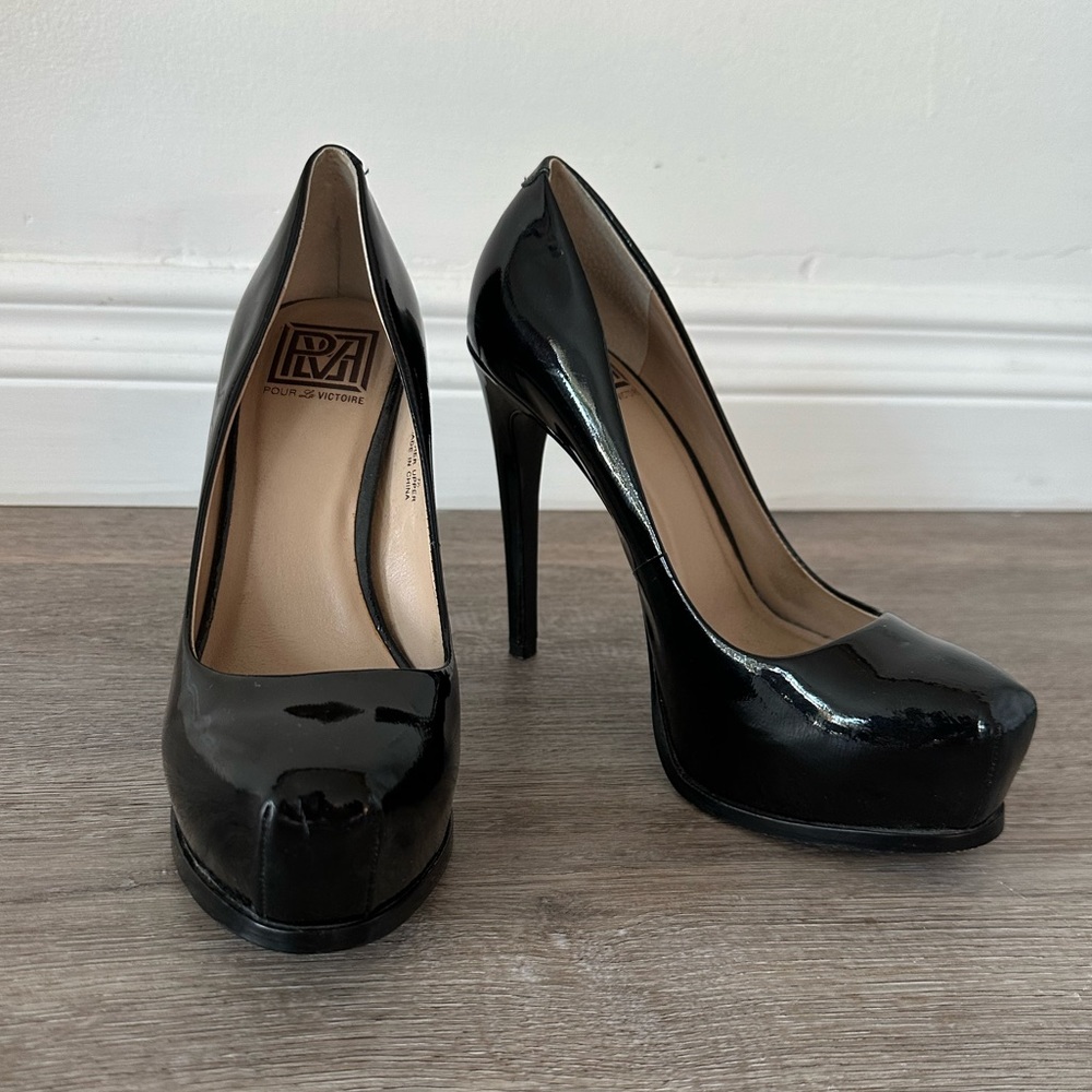 Pour la Victoire - Black Patent Heels - Stilettos - “Irina”